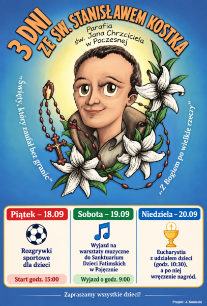 Już od piątku 3 dni ze św. Stanisław Kostką